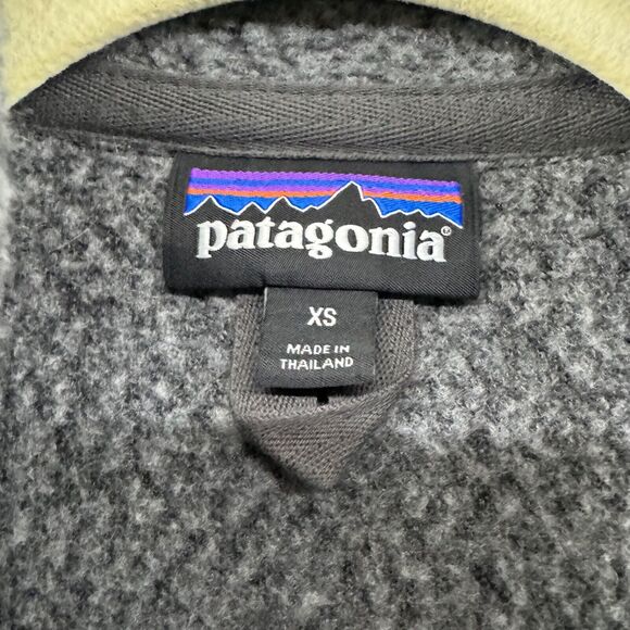 Patagonia Jacket Womens XS Gray Fleece Full Zip Pockets Rib Cuff Hem Woolyester - Picture 2 of 16